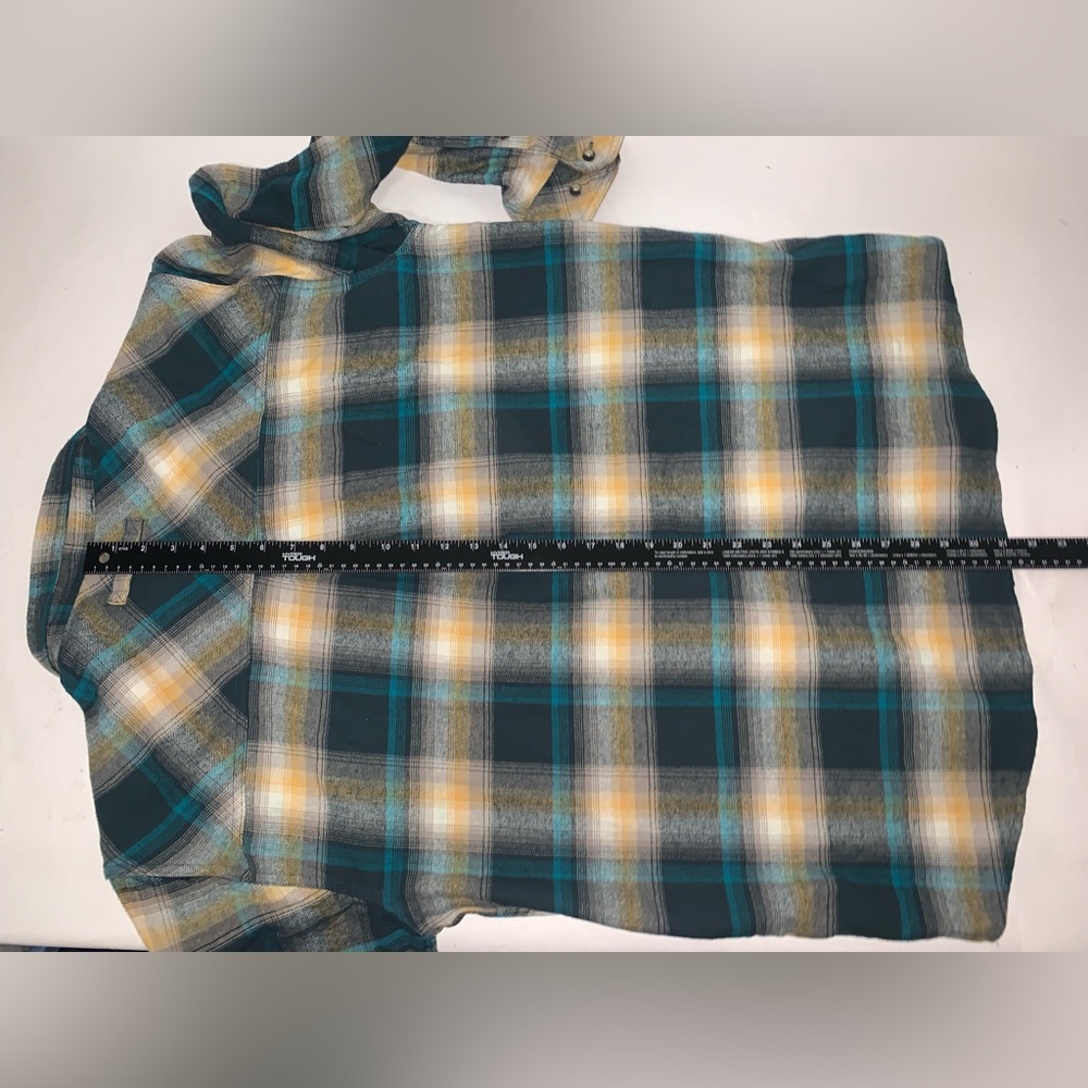 Legendary Whitetails Men Teal and Yellow Plaid Shirt - Picture 4 of 6